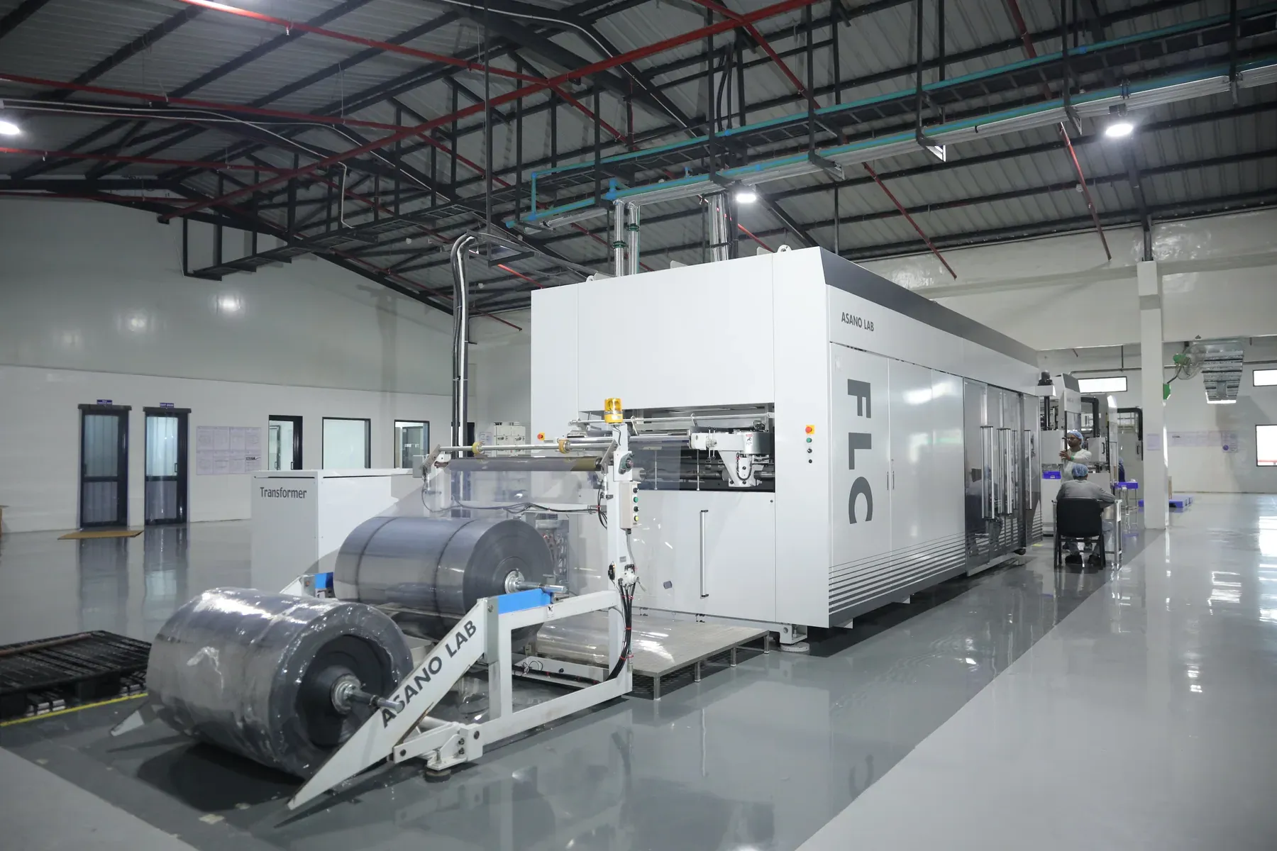 Large forming equipment on the manufacturing floor